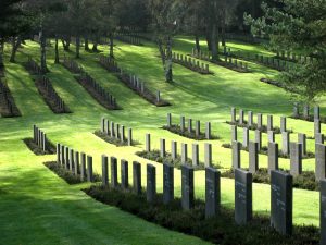 Cannock Chase German Military Cemetery. The remains of internees buried in the Isle of Man were exhumed in the 1960s and reinterred here. 